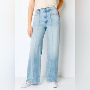 Arizona Jean Co Juniors Sz 11 High Rise Wide Leg Light Wash Jeans